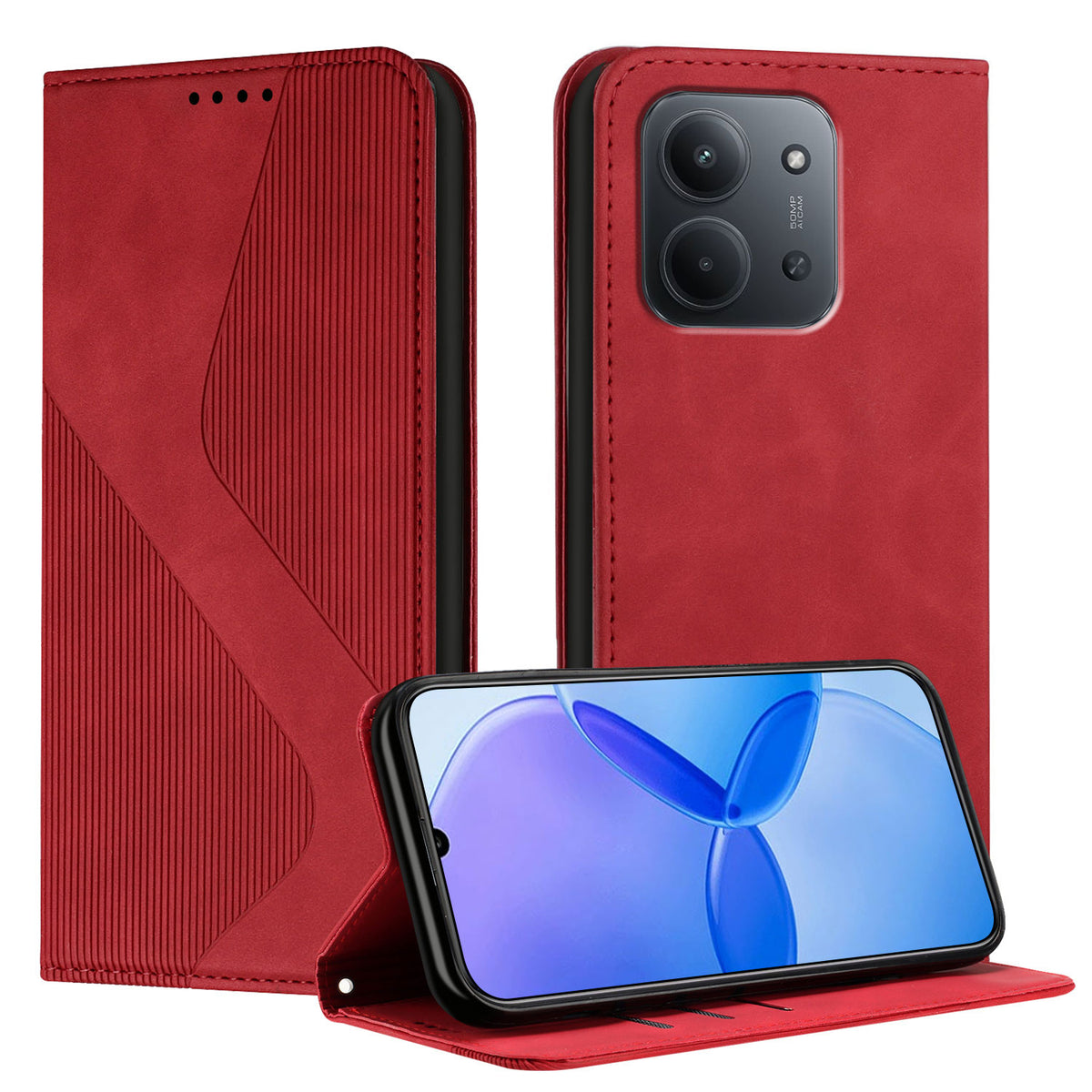 For Xiaomi Redmi 15C 5G (EU) (173mm) / Xiaomi Redmi 15C 4G (EU) (173mm) Phone Cover Skin-touch Feel Leather Wallet Case with Stand