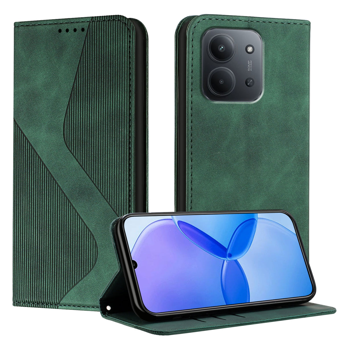 For Xiaomi Redmi 15C 5G (EU) (173mm) / Xiaomi Redmi 15C 4G (EU) (173mm) Phone Cover Skin-touch Feel Leather Wallet Case with Stand