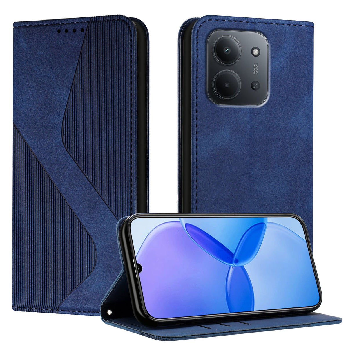 For Xiaomi Redmi 15C 5G (EU) (173mm) / Xiaomi Redmi 15C 4G (EU) (173mm) Phone Cover Skin-touch Feel Leather Wallet Case with Stand