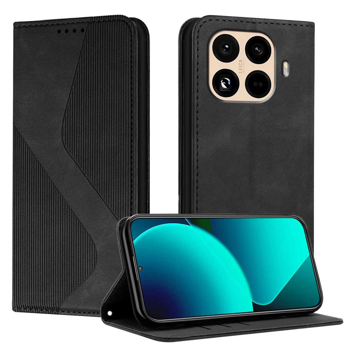 For Xiaomi 15T Pro Phone Cover Skin-touch Feel Leather Wallet Case with Stand