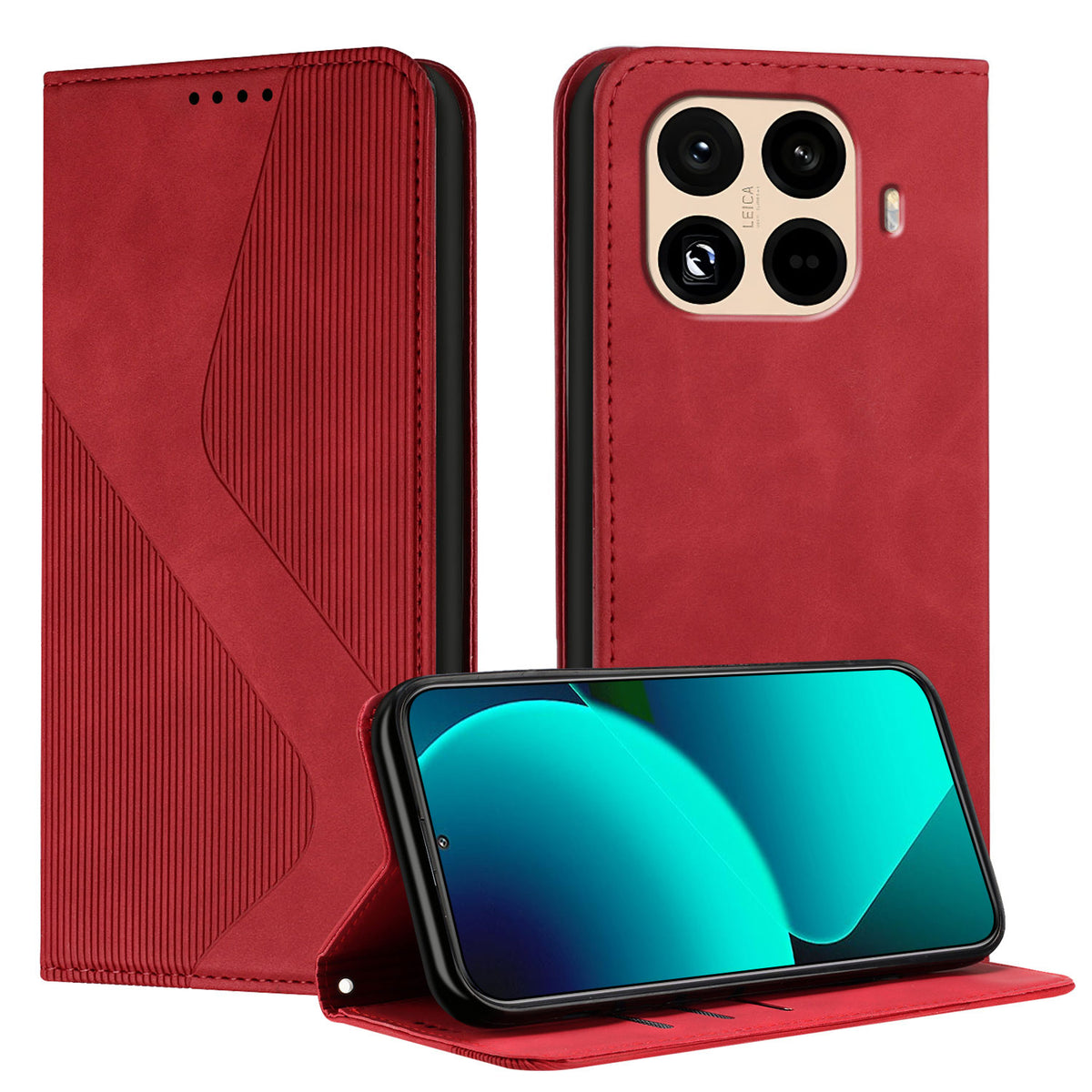For Xiaomi 15T Pro Phone Cover Skin-touch Feel Leather Wallet Case with Stand