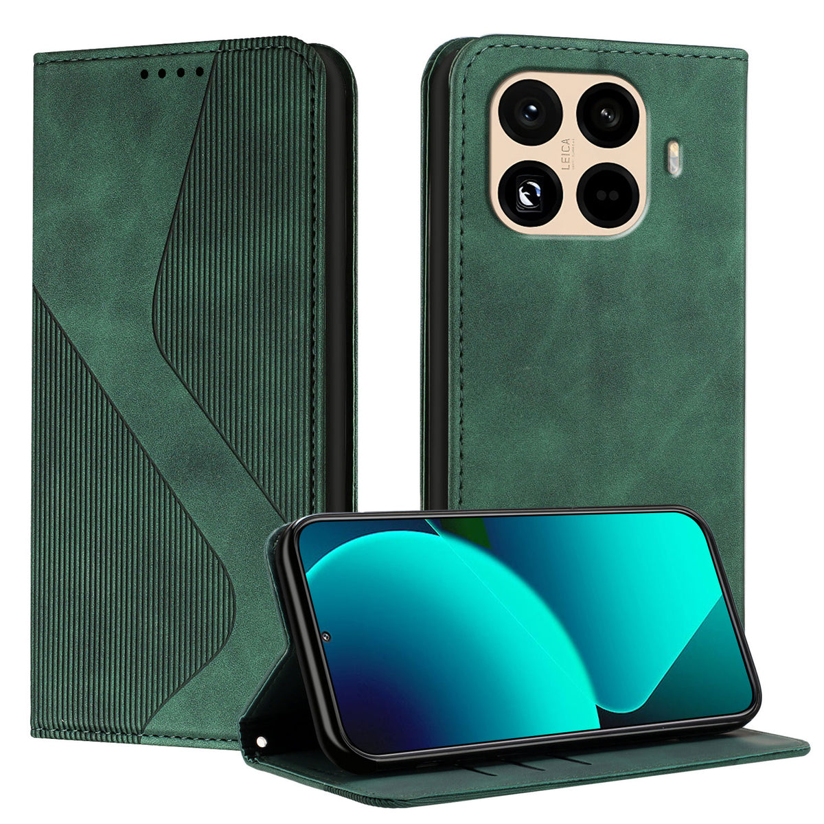 For Xiaomi 15T Pro Phone Cover Skin-touch Feel Leather Wallet Case with Stand