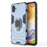 For Samsung Galaxy A04 4G (164.4 x 76.3 x 9.1 mm) Ring Holder Kickstand PC + TPU Case Anti-fall Phone Cover Protector