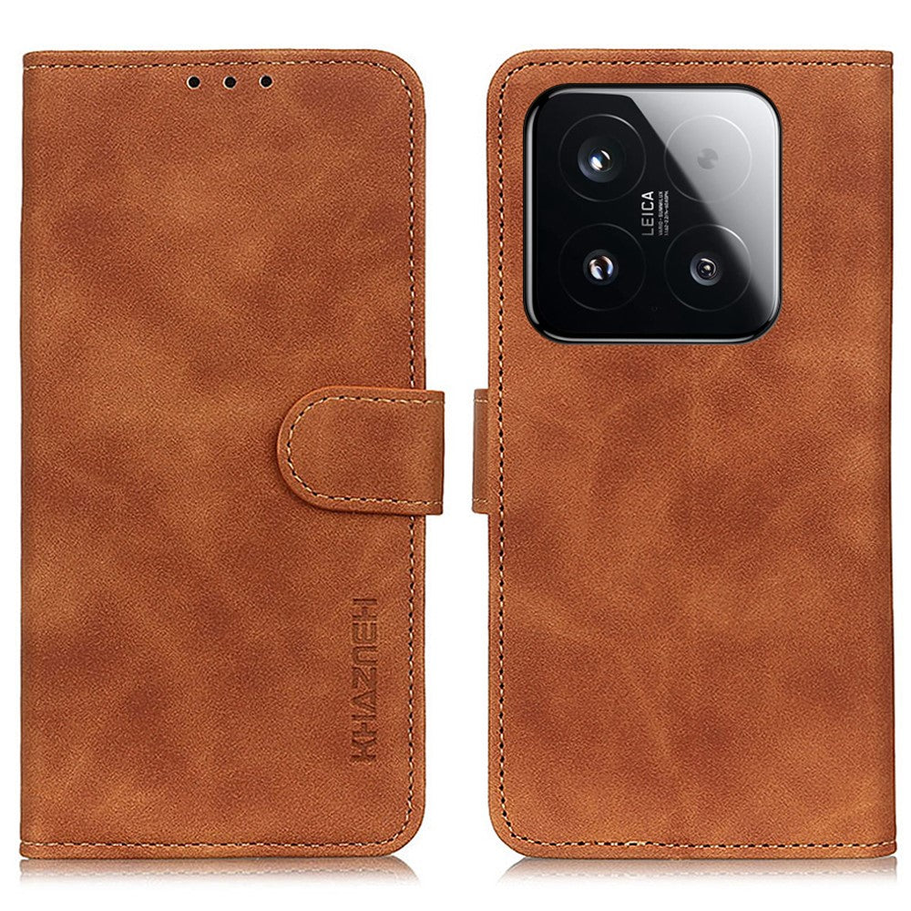 KHAZNEH For Xiaomi 15T Case PU Leather Retro Texture Phone Cover