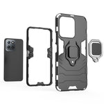 Ringholder Støtteben Beskyttende Telefoncover til Honor X8 5G, Hårdt PC Blødt TPU Anti-ridse Hybridcover