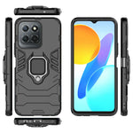 Ringholder Støtteben Beskyttende Telefoncover til Honor X8 5G, Hårdt PC Blødt TPU Anti-ridse Hybridcover