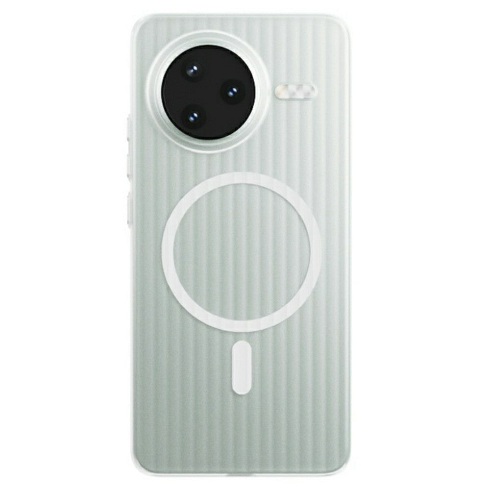 For Xiaomi Redmi K80 5G / Poco F7 Pro 5G Magnetic Case Corrugated Texture Hard PC Phone Cover