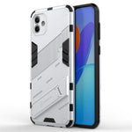 Til Samsung Galaxy A04 4G (164,4 x 76,3 x 9,1 mm) hårdt PC + blødt TPU cover med støttefod og ridsefast telefoncover