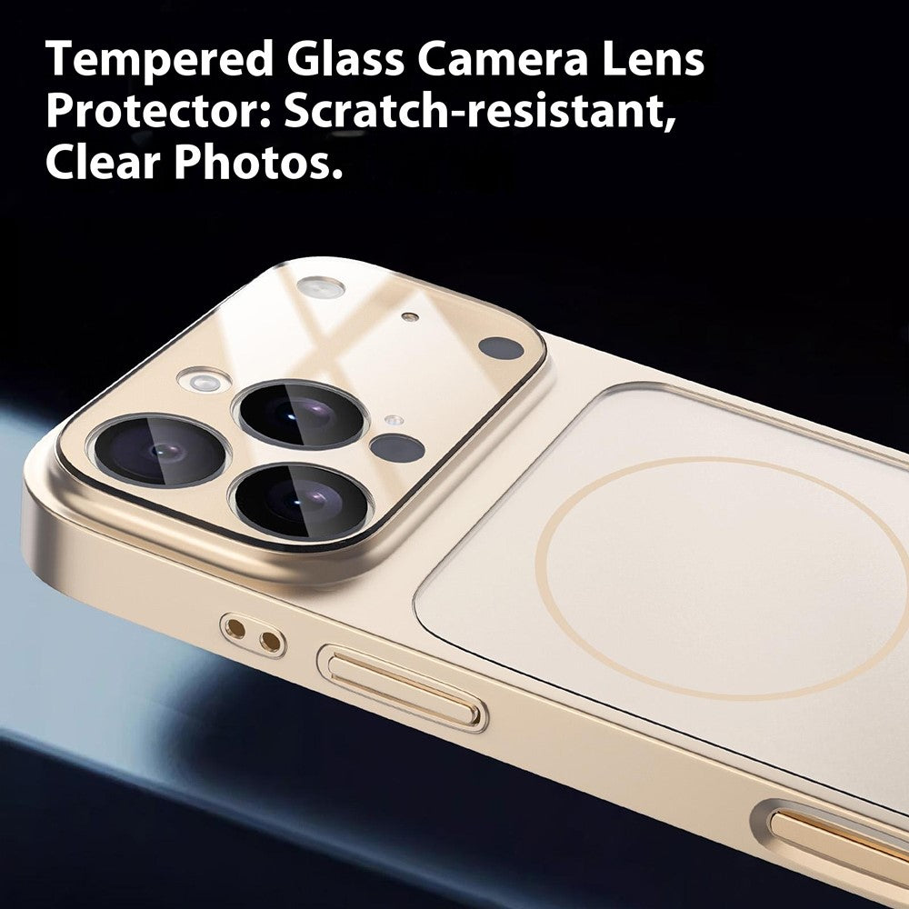 For iPhone 16 Pro Max Magnetic Case Transfer to 17 Pro Max PC Phone Cover with AG Corning Glass Lens Film