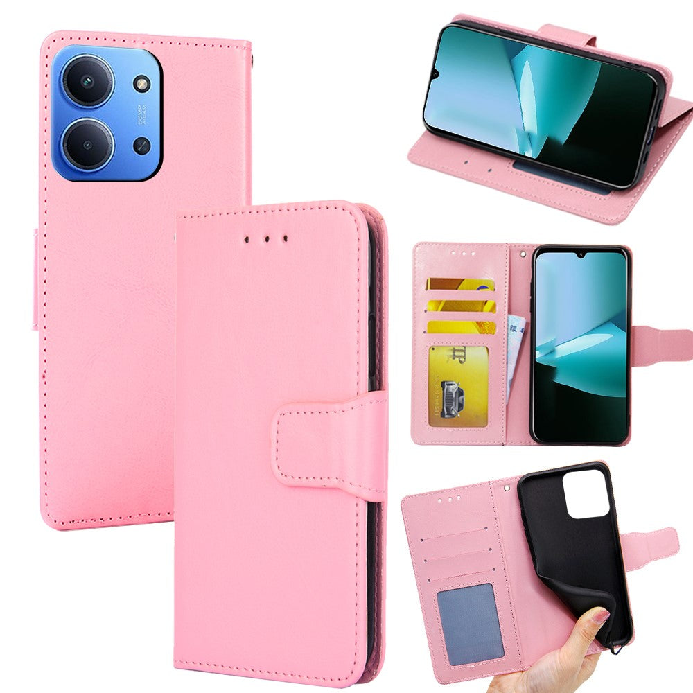 For Xiaomi Redmi 15C 4G (Global) (171mm) / Poco C85 4G (171mm) Case Wallet PU Leather + TPU Folding Stand Phone Cover