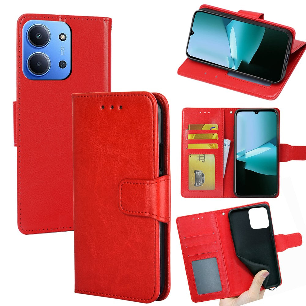 For Xiaomi Redmi 15C 4G (Global) (171mm) / Poco C85 4G (171mm) Case Wallet PU Leather + TPU Folding Stand Phone Cover