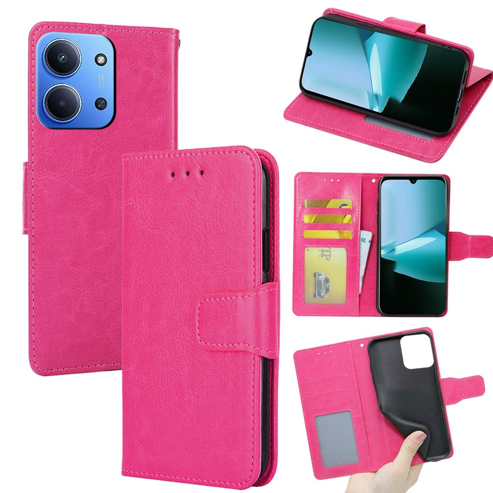 For Xiaomi Redmi 15C 4G (Global) (171mm) / Poco C85 4G (171mm) Case Wallet PU Leather + TPU Folding Stand Phone Cover