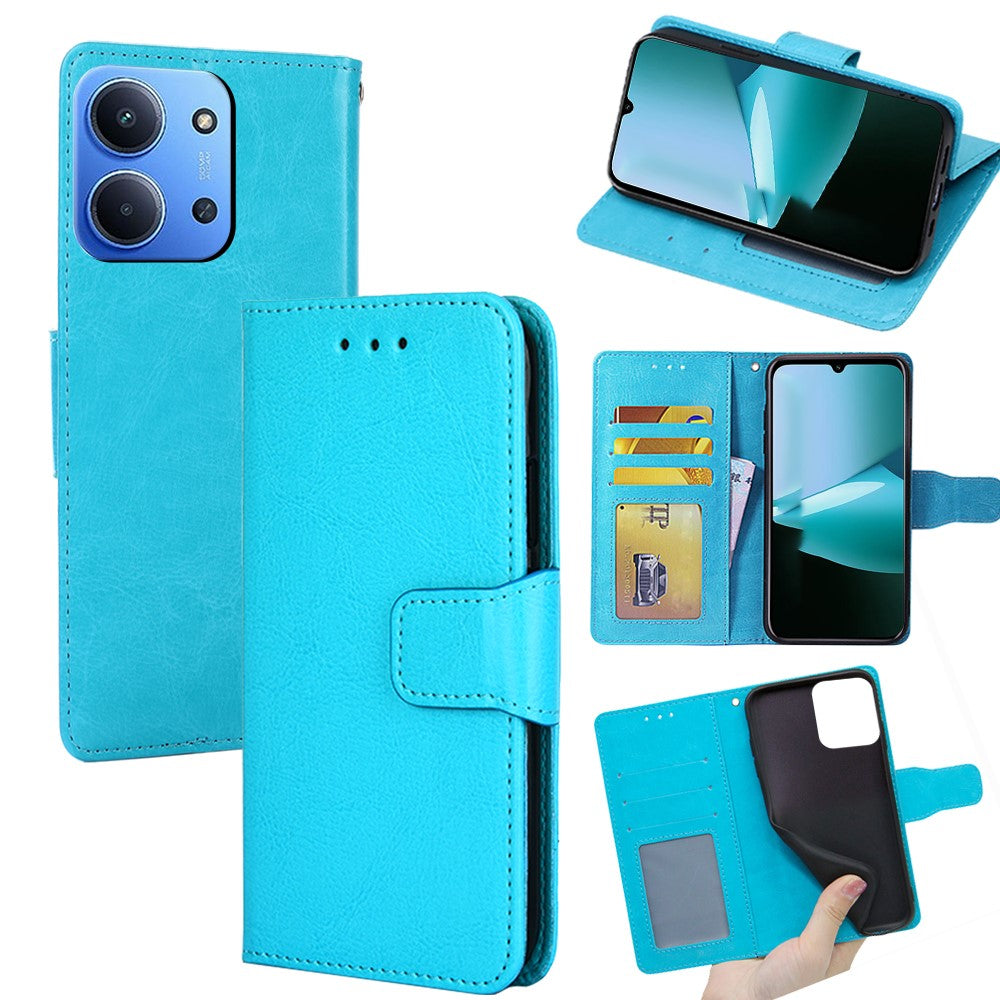 For Xiaomi Redmi 15C 4G (Global) (171mm) / Poco C85 4G (171mm) Case Wallet PU Leather + TPU Folding Stand Phone Cover