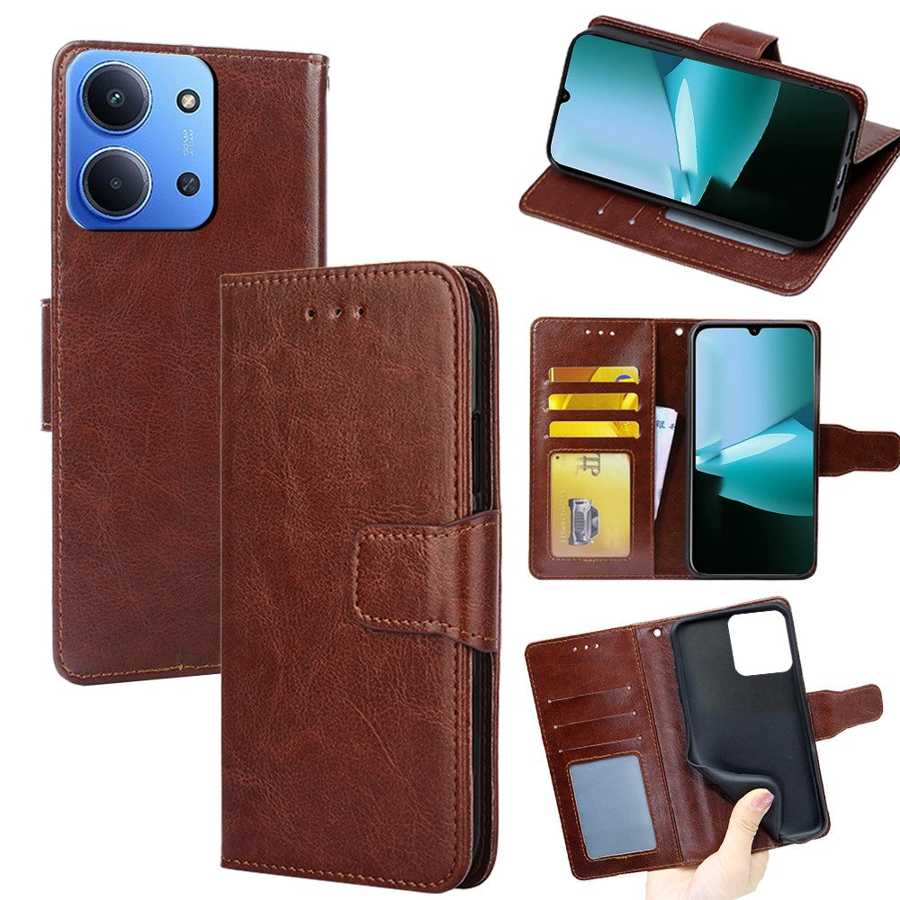 Tegnebogsetui i PU-læder og TPU til Xiaomi Redmi 15C 4G (EU) (173 mm) / 15C 5G (EU) (173 mm) / Poco C85 4G (173 mm), foldbart cover med stander