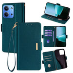 Wallet Case for Xiaomi Redmi 15C 4G (EU) (173mm) / 15C 5G (EU) (173mm) / Poco C85 4G (173mm) RFID Blocking Wallet PU Leather Phone Cover with Wrist Strap