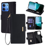 Wallet Case for Xiaomi Redmi 15C 4G (EU) (173mm) / 15C 5G (EU) (173mm) / Poco C85 4G (173mm) RFID Blocking Wallet PU Leather Phone Cover with Wrist Strap