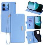 Wallet Case for Xiaomi Redmi 15C 4G (EU) (173mm) / 15C 5G (EU) (173mm) / Poco C85 4G (173mm) RFID Blocking Wallet PU Leather Phone Cover with Wrist Strap