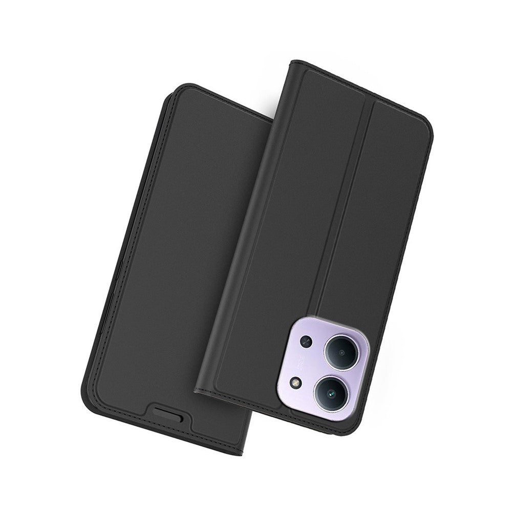 PU-lædercover til Xiaomi Redmi 15C 5G (EU) (173mm) / 15C 4G (EU) (173mm) / Poco C85 4G (173mm) med kortholder og stativ