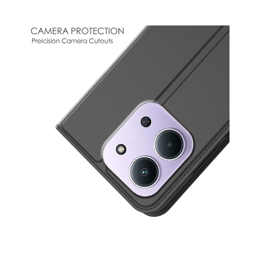 For Xiaomi Redmi 15C 4G (Global) (171mm) / Poco C85 4G (171mm) Case PU Leather Phone Cover with Card Holder Stand