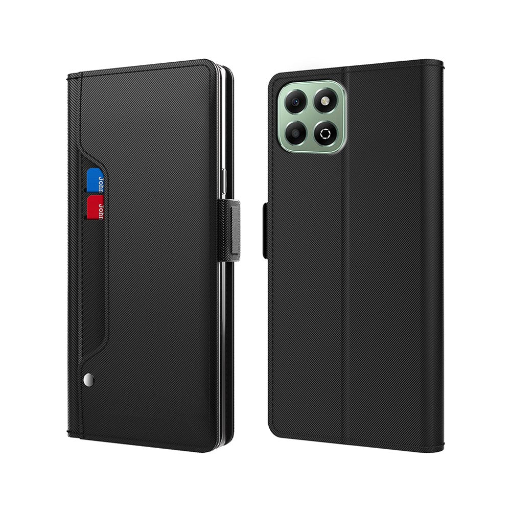 Phone Case For Honor 400 Smart 5G / Play10T 5G / X7d 4G Stand PU Leather Cover Card Holder Mirror