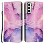 Marble Pattern Printing Phone Cover For Samsung Galaxy S23, PU Leather Foldable Stand Flip Wallet Case with Strap