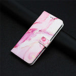 Marble Pattern Printing Phone Cover For Samsung Galaxy S23, PU Leather Foldable Stand Flip Wallet Case with Strap