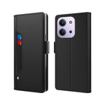 For Xiaomi Redmi 15C 4G (Global) (171mm) / Poco C85 4G (171mm) Case Stand PU Leather Phone Cover Card Holder Mirror