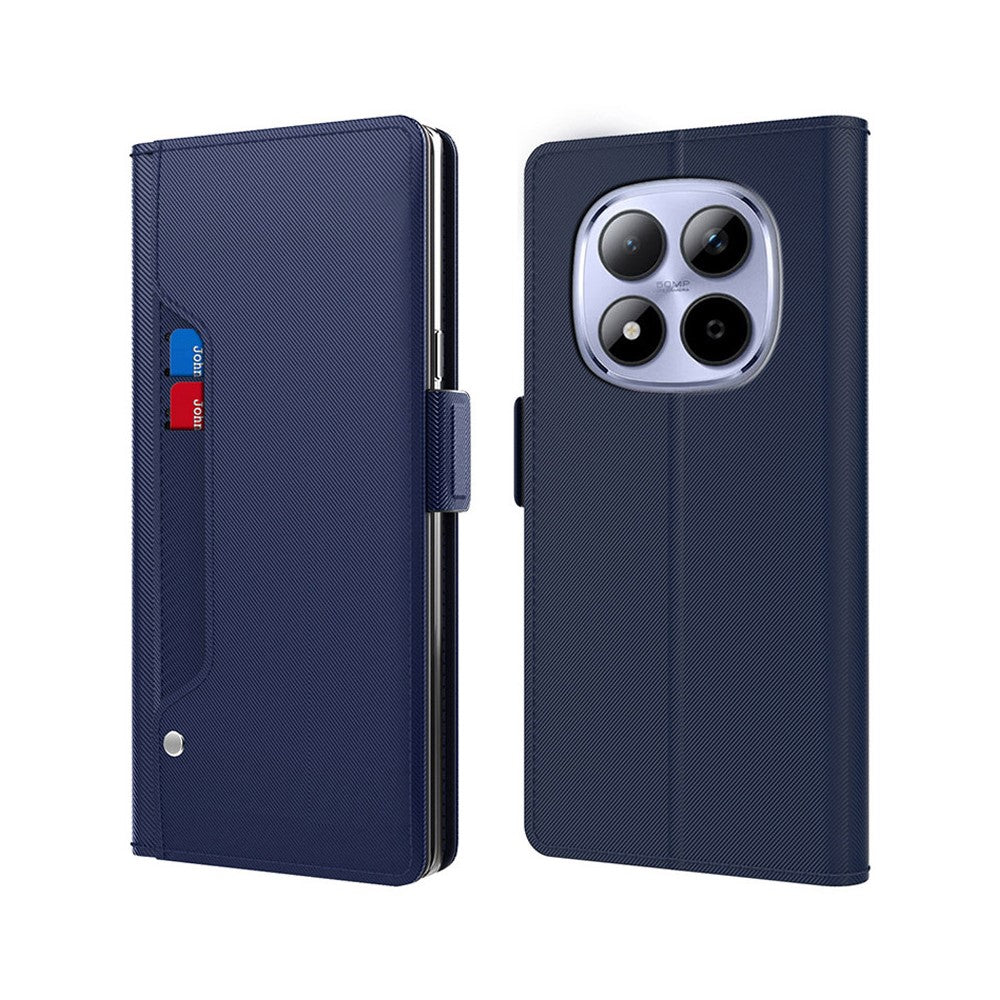 For Xiaomi Poco M8 Pro 5G / Redmi Note 15 Pro+ 5G (Global) Case Stand PU Leather Phone Cover Card Holder Mirror