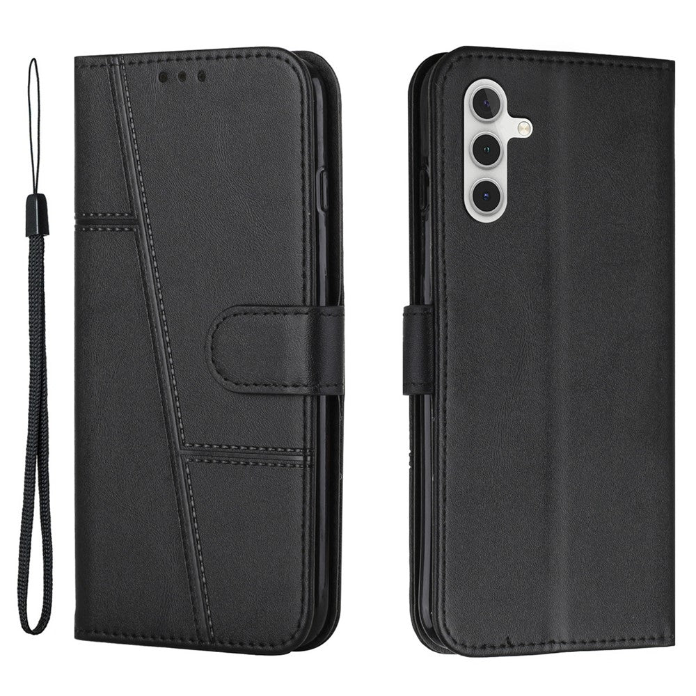Samsung Galaxy A14 5G / 4G syet PU-læder, magnetisk spænde, mobilcover, tegnebog, stativ, folio-flip-etui med rem