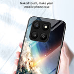 For Honor 400 Smart 5G / X7d 4G cover Stjernehimmel Mønster Hærdet Glas Telefoncover
