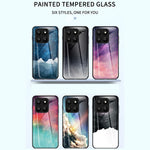 For Honor 400 Smart 5G / X7d 4G cover Stjernehimmel Mønster Hærdet Glas Telefoncover