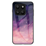 For Honor 400 Smart 5G / X7d 4G cover Stjernehimmel Mønster Hærdet Glas Telefoncover