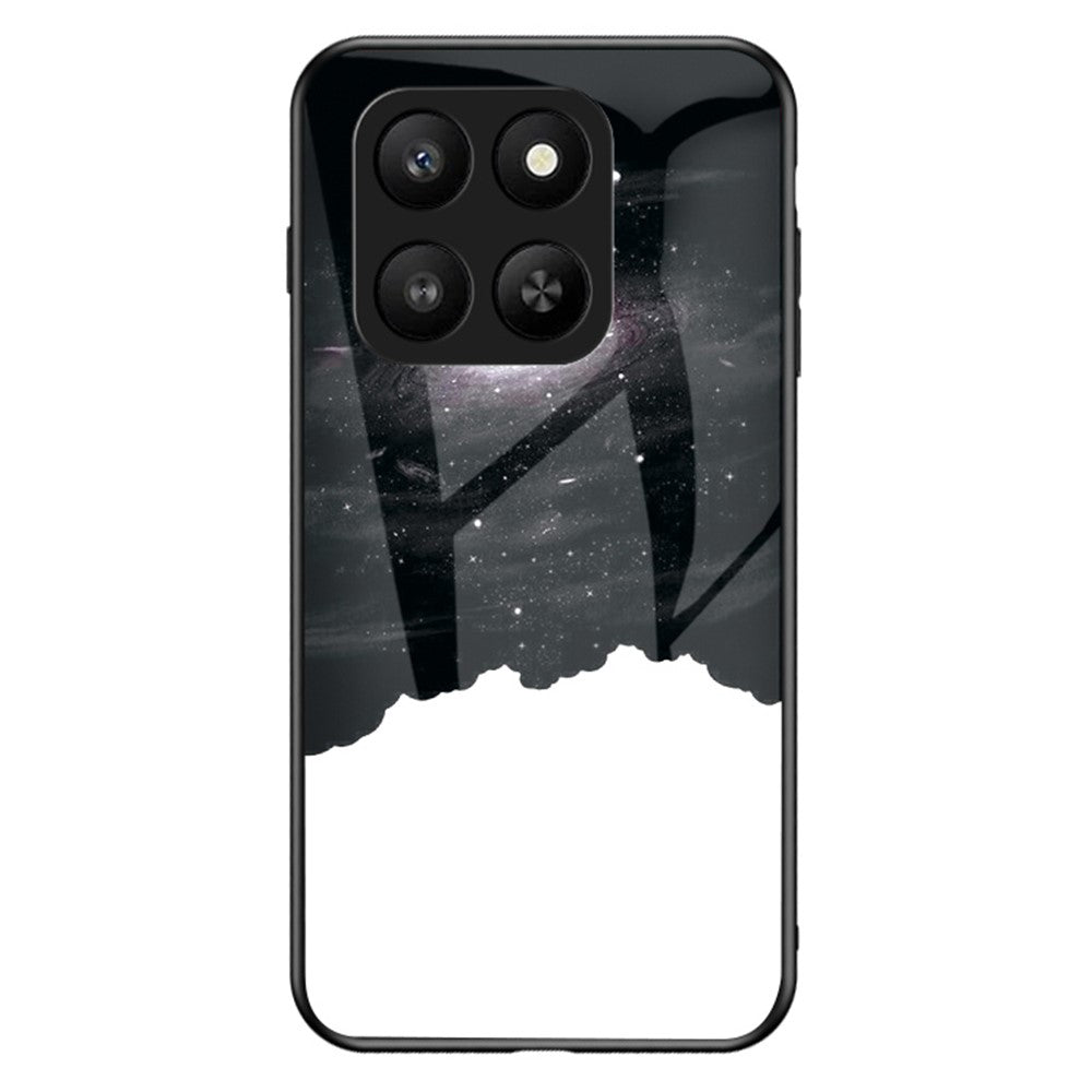 For Honor 400 Smart 5G / X7d 4G cover Stjernehimmel Mønster Hærdet Glas Telefoncover