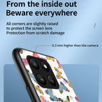For Honor 400 Smart 5G / X7d 4G Case Butterfly Pattern TPU + Tempered Glass Protective Phone Cover