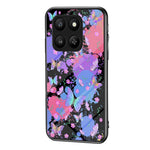 For Honor 400 Smart 5G / X7d 4G Case Butterfly Pattern TPU + Tempered Glass Protective Phone Cover