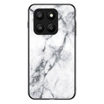 Case for Honor 400 Smart 5G / 400 Smart 4G / X7d 4G Marble Pattern Tempered Glass+PC+TPU Protective Phone Cover
