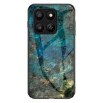 Case for Honor 400 Smart 5G / 400 Smart 4G / X7d 4G Marble Pattern Tempered Glass+PC+TPU Protective Phone Cover