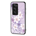 For Xiaomi Redmi 15 4G (EU) (171mm) Case Floral Pattern TPU + Tempered Glass Protective Phone Cover