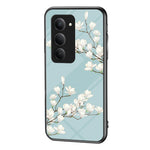 For Xiaomi Redmi 15 4G (EU) (171mm) Case Floral Pattern TPU + Tempered Glass Protective Phone Cover