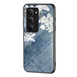For Xiaomi Redmi 15 4G (EU) (171mm) Case Floral Pattern TPU + Tempered Glass Protective Phone Cover