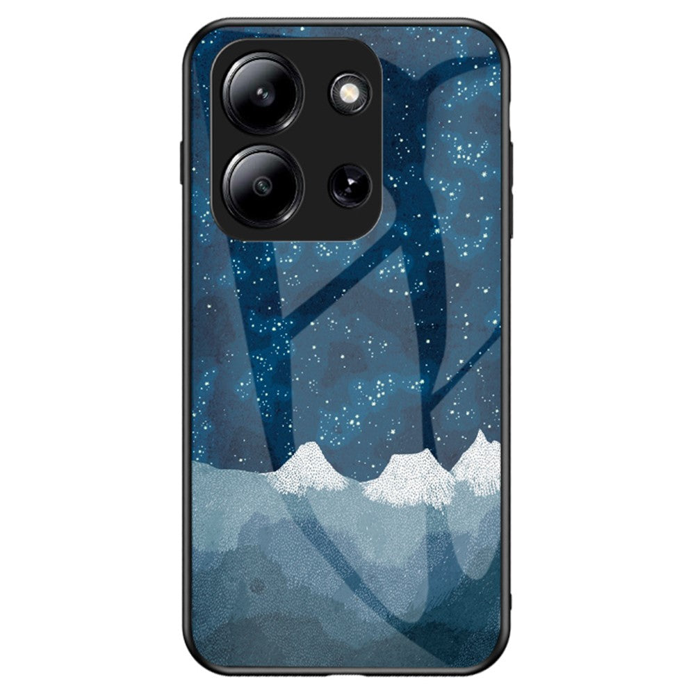 Phone Case For Xiaomi Redmi 15C 5G (EU) (173mm)  /  4G (EU) (173mm)  /  Poco C85 4G (173mm) Starry Sky Pattern Tempered Glass Cover