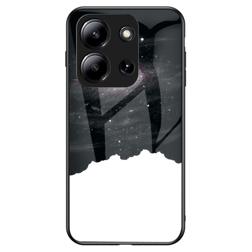 Phone Case For Xiaomi Redmi 15C 5G (EU) (173mm)  /  4G (EU) (173mm)  /  Poco C85 4G (173mm) Starry Sky Pattern Tempered Glass Cover