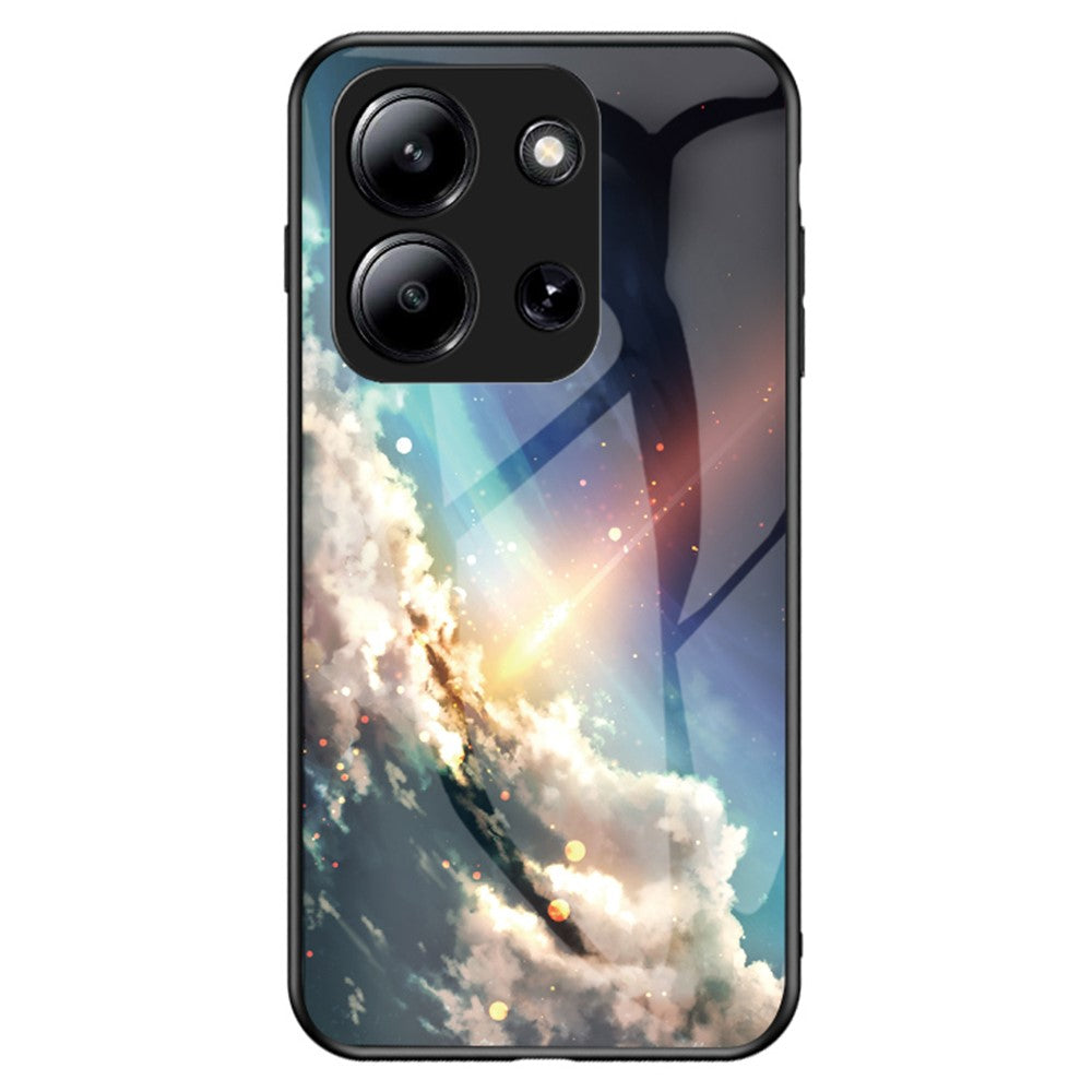 For Xiaomi Redmi 15C 4G (Global) (171mm)  /  Poco C85 4G (171mm) Case Starry Sky Pattern Tempered Glass Phone Cover