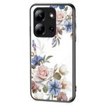 For Xiaomi Redmi 15C 4G (Global) (171mm) / Poco C85 4G (171mm) Case Floral Pattern TPU + Tempered Glass Protective Phone Cover