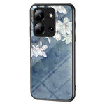 For Xiaomi Redmi 15C 4G (Global) (171mm) / Poco C85 4G (171mm) Case Floral Pattern TPU + Tempered Glass Protective Phone Cover