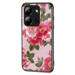 For Xiaomi Redmi 15C 4G (Global) (171mm) / Poco C85 4G (171mm) Case Floral Pattern TPU + Tempered Glass Protective Phone Cover