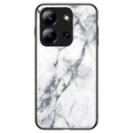 For Xiaomi Redmi 15C 4G (Global) (171mm) / Poco C85 4G (171mm) Case Marble Pattern Tempered Glass + PC + TPU Protective Phone Cover