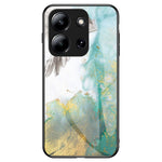 For Xiaomi Redmi 15C 4G (Global) (171mm) / Poco C85 4G (171mm) Case Marble Pattern Tempered Glass + PC + TPU Protective Phone Cover