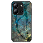 For Xiaomi Redmi 15C 4G (Global) (171mm) / Poco C85 4G (171mm) Case Marble Pattern Tempered Glass + PC + TPU Protective Phone Cover