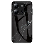 For Xiaomi Redmi 15C 4G (Global) (171mm) / Poco C85 4G (171mm) Case Marble Pattern Tempered Glass + PC + TPU Protective Phone Cover